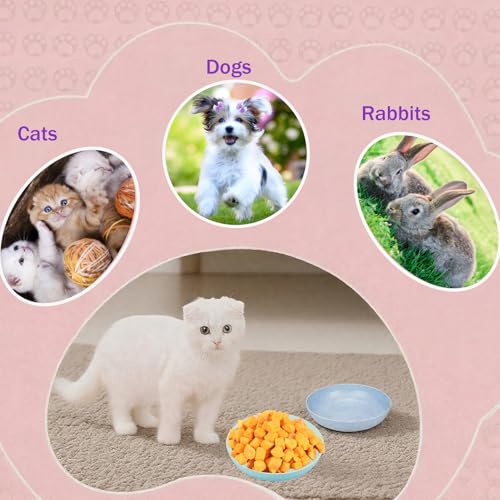 Whisker Friendly Cat Bowls 8pk Shallow Wide Pet Dishes Kitten Ferret | 8pk shallow wide whisker-friendly cat dishes, safe for kittens ferrets small pets, available in blue green pink purple - color: 8 pcs multicolors