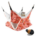 LYART Guinea Pig Rat Ferret Hammock and Warm Bed Small Pet Hideout Tunnel Cave Hanging Bunkbed Hammock Cage Toy for Hamster Sugar Glider Squirrel (1.Hammock) - color: 3.Hammock
