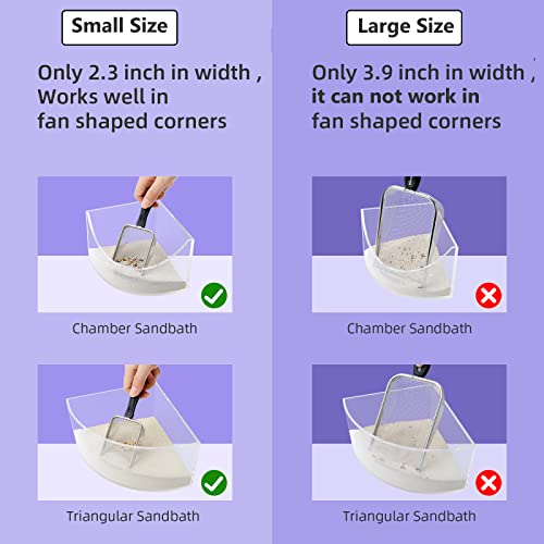 Niteangel Hamster Sand Bath Scoop: Can Removes Clump Waste Keeps Clean Sand | Built to Last for Deeper Hygienic Clean - Stainless Steel Fine Mesh Sand Sifter for Niteangel Sandbath & Fine Sand
