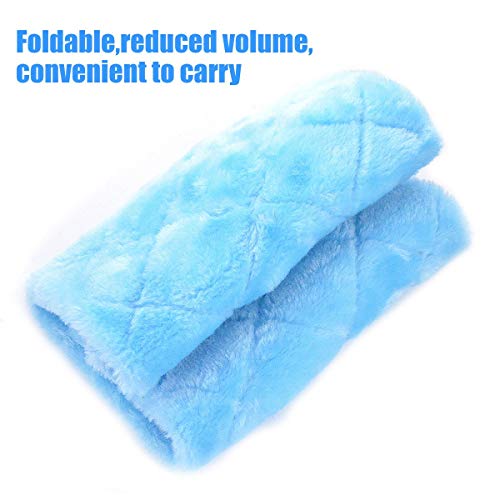 MOACC Winter Warm Bird Nest House Shed Hut Hanging Hammock Finch Cage Plush Fluffy Birds Hut Hideaway for Hamster Parrot Macaw Budgies Eclectus Parakeet Cockatiels Cockatoo Lovebird (S, Blue) - color: Blue, size: S