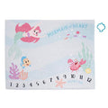 Disney The Little Mermaid Ariel, Aqua, Pink & Green, Super Soft Milestone Baby Blanket, Aqua, Pink, Green, Yellow - color: Disney the Little Mermaid Ariel