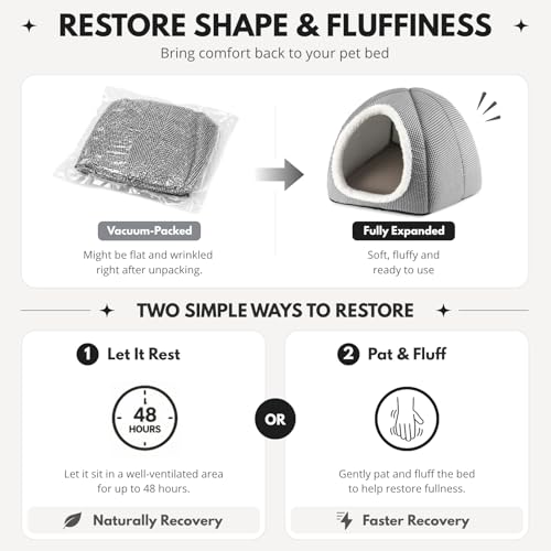 Rabbit Hideout Bed for Large Bunnies, Soft Plush Bunny House | Cozy Small Animal Hideaway with Removable Pad for Indoor Rabbits, Guinea Pigs, and Ferrets, Charcoal - color: Charcoal