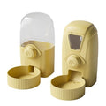 Hanging Pet Feeder Water Dispenser Set - 2-in-1 Gravity Food Water Bowl for Cats Small Dogs Rabbits, Cage Mounted No-Spill Pet Feeding Station (Yellow) - color: Yellow