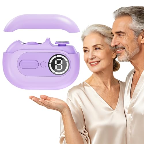 4 in 1 Electric Nail Clipper for Seniors, Automatic Nail Trimmer with Night Light & 9 Speeds Nail Polisher Fingernail Clippers for Women & Men Nail Grinder Files for Elderly - size: Violet