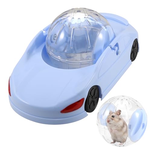 3-in-1 Hamster Ball 4.8 Inch Detachable Hamster Wheel Racing Car Toy