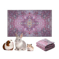 Reusable 2-Pack Small Animal Pet Bedding Mats - 16" x 24" Inch Hamster Bedding - Machine Washable Guinea Pig Cage Liners-Guinea Pigs,Rabbits & Ferrets Waterproof Pee Pad (Mystic Fuchsia) | Waterproof, absorbent, washable, reusable cage liner and bedding m