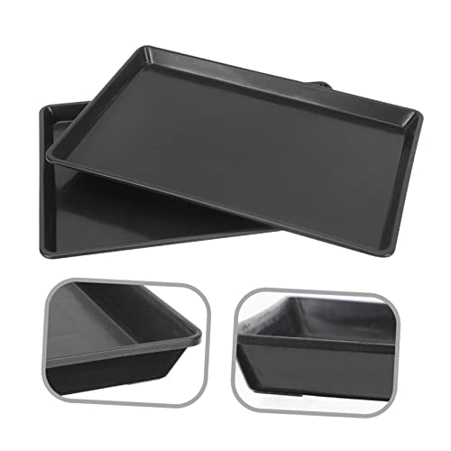 Beavorty Dog Crate Tray Replacement 16.92X12.99X0.98 Inch Leakproof Plastic Bottom Pan for Small Dog Kennels Bird Cage Tray Easy to Clean 2 Pack - size: 46x30cm