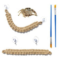 CYG&CL 2 Pack Jumping Spider Enclosure Climbing Toys, Hanging Jumping Spider Rope Bridge, Habitat Decor for Small Reptiles and Amphibians