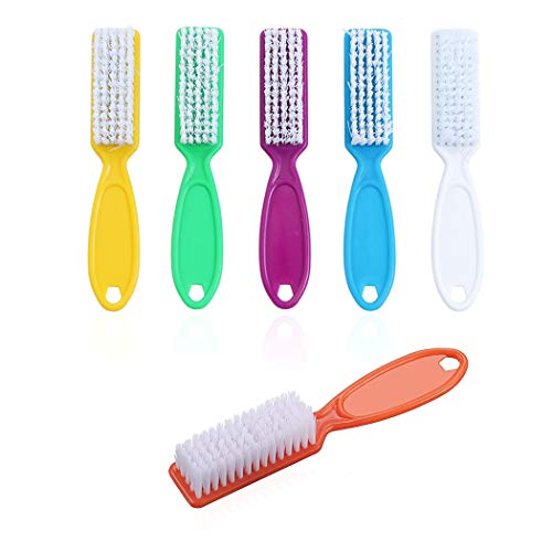 6 Pcs Handle Grip Nail Brush,Nail Cleaning Brushes for Toes and Fingernail
