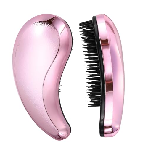 Small Dog Brushes, Grooming Brushes Puppies Hair Remover (Rose Purple, 2 Pcs) - color: Rose Purple