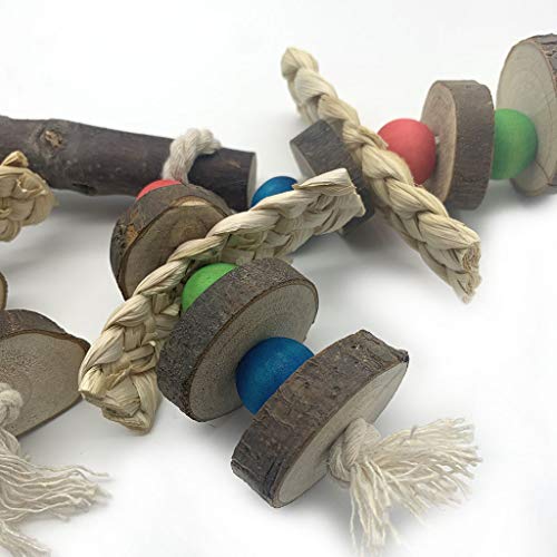 EBaokuup Wood Bird Chewing Toys-Blocks Parrot Tearing Toys Best for Finch,Budgie,Parakeets,Cockatiels, Conures,Love Birds and Amazon Parrots (Pack of 2) - size: style 11 (Pack of 2)