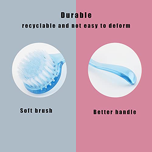 2 Pack Hedgehog Bath Brush Guinea Pig Massage Comb for Hamster Rats | Cleaning Supplies, Ferrets, Chinchilla - color: Blue