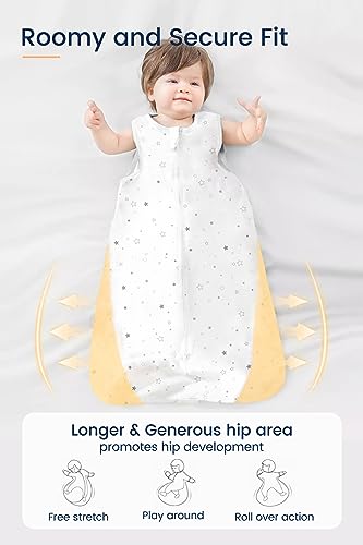 TotAha Toddler Sleep Sack 2T-4T, Soft Wearable Blanket Baby Sleep Bag, Light 0.5 TOG or Medium-weight 1.0 TOG Sleeping Sacks - color: Greystar, size: 2T-4T
