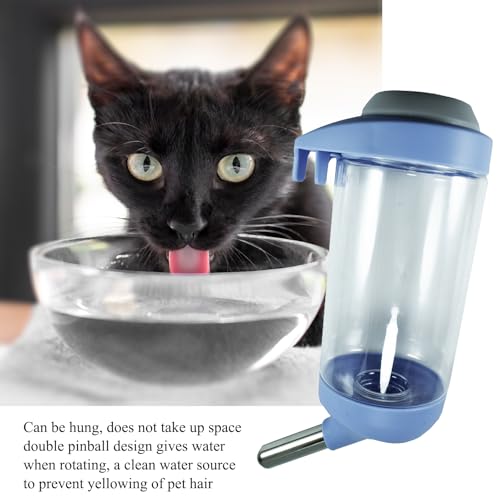 Dog Crate Water Bottle Dispenser - No Drip Dog Kennel Water Dispenser & Cage Bottle - Easy-to-Use Water Bottle for Cat Crate - Perfect for Keeping Your Pet Hydrated (Grey)-350ML