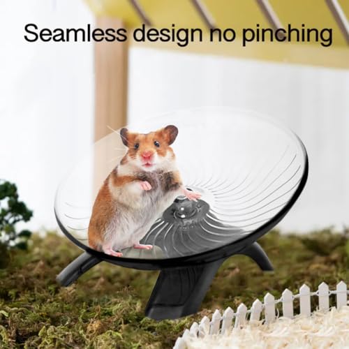 Hamster Wheel, Hermit Crab Climbing Toys Silent Exercise Running Wheel, 18cm Small Animal Exercise Wheels Hermit Crabs Wheel for Hamsters, Gerbils, Mice or Other Small Animals - size: Grey:18cm/7.09inch