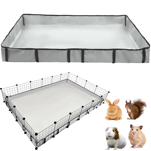 Guinea Pig Cage Liner Tarp Bottom Waterproof and Washable Base Also for Rabbits, Bunny, Chinchesillas, Hedgehog, Ferrets and Other Small Animals(48x72 inches) - size: 48.0"L x 72.0"W x 4.0"H