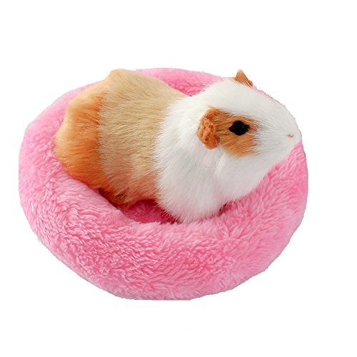 Hamster Bed Soft Warm Cushion for Small Animal - Comfortable Sleep Mat Pad for Guinea Pigs/Hedgehog/Squirrel/Mice/Rats/Chinchilla Nest House - color: Pink, size: Small