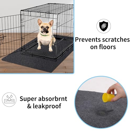 Kennel Pad Dog Crate Mat Liner, 36" x 24" - 1 Pack | Waterproof, Non-Slip, Washable Puppy Pee Pad for Kennel Training - Under Pet Cage to Protect Floors, Thin Cut to Fit Design - size: 24" x 36" - 1 Pack