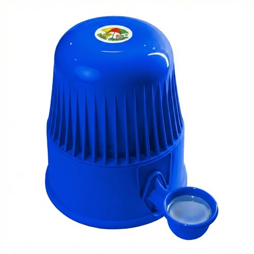 Pet Water Dispenser for Dogs and Cats, 67.6 oz – Gravity-Fed Water Bowl for Clean Drinking, Prevents Wet Fur, BPA-Free Polypropylene, (Opaque Blue) - color: Opaque Blue