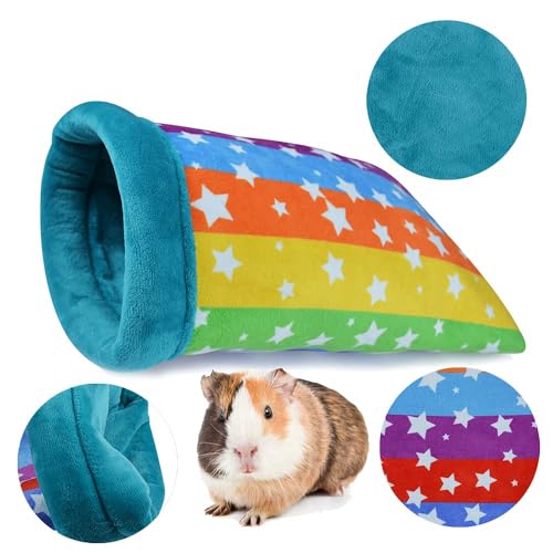 Hamster Sleeping Bag, Small Pet Animals Soft Flannel House Bed Nest Hideout Pouch Sack Sleeping Bed for Hedgehog Squirrel Bunny Guinea Pig Rat Warm Cage Decor Accessory (14 * 11 inch)