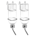 POPETPOP Rabbit Water Feeder 2 Pack Hanging Small Animal Water Bottle with Hooks and Springs No Drip Pet Drinking Bottle for Guinea Pig Bunny Cage Easy Clean Waterer