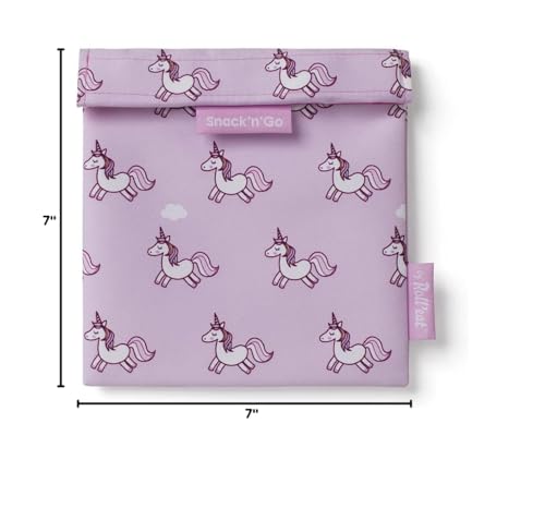 ROLL'EAT ® Snack'n'Go Animals | Reusable Snack Bag | Kids Snacks Container | Eco Friendly Food Bag | Reusable Bag for Snack Storage | Unicorn Design - style: Unicorn