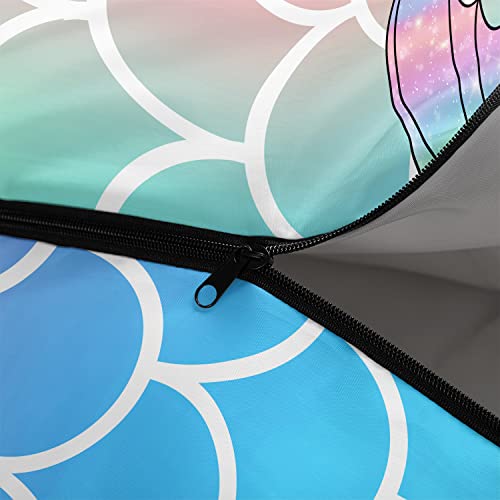 QOOMO Camping Sleeping Bags,3 Season Warm & Cool Weather,Lightweight,Waterproof Sleeping Bags for Adults & Kids,Traveling,and Outdoors,Camping Gear Equipment - color: Mermaid 5