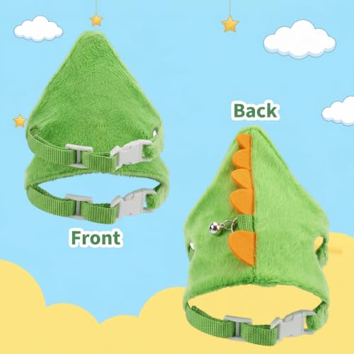 Ferret Harness and Leash Set, Small Animals Vest Harness, Adjustable Straps & Magic Tape Design for Puppies, Cats, Squirrels, Rats, Bunnies, Ferrets, Outdoor Walking - color: Green