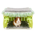NAPLORD Guinea Pig Bed & Guinea Pig Hideout: C&C Cage Cozy Hideaway-Guinea Pig Toy - color: Gray+Green, size: Gray + Green/Bed