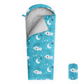 KidzAdventure Mummy Style 32 – 59F Kids Sleeping Bag with Pillow Sleeve, 4 Season, Lightweight and Backpacking Style, Ideal for Camping, Sleepover, Boys, Girls, and Youth - color: Sky blue youth up to 5\'7"
