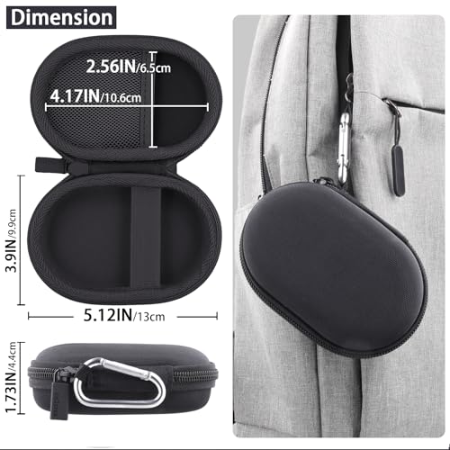 co2CREA Hard Case for Logitech Pebble M350/M350s/M355/i345 Mouse, Graphite | Travel Protection, Soft Anti-Static Lining, Hard EVA Shell, Shockproof Dustproof Water Resistant - color: Graphite Case