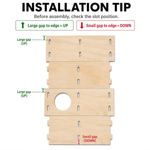 Wooden Hamster Hideout with Slate Rock Cooling Roof, 7.9" Large Hamster House and Hideouts with Climbing Ladder, Tunnel Enrichment Toys, Hamster Cage Accessories for Syrian, Dwarf, Gerbil, Mouse