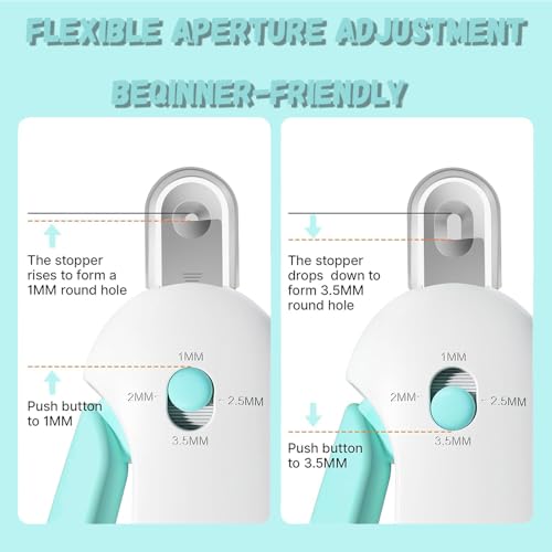 Cat Nail Clipper with Hidden File & Debris Catcher -Gentle Round-Hole(1–3.5 mm)，Trimmer for Kittens & Indoor Cats | Anti-Splash Claw Cutter for Grooming (Blue) - color: Blue