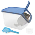 BNOSDM Chinchilla Sand Bath Container Chinchilla Dust Bath Tub Transparent Hamster Toilet Shower Room Plastic Hamster Bathroom Kit with Sand Cup&Scoop for Gerbil Hedgehog Squirrel (Blue) - color: Blue