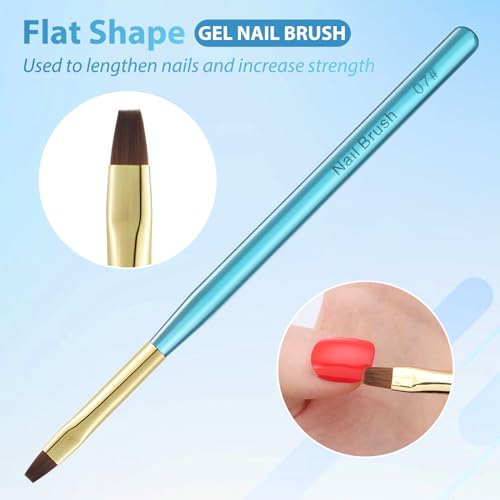 3Pcs Nail Art Clean Up Brushes Nail Brushes Cleaning Polish Mistakes | Cleaning Polish Mistakes on the Cuticles Acetone Resistant Nail Brush Fingernail Cleaning Brushes for Nail Art and Designs - color: Metal Blue