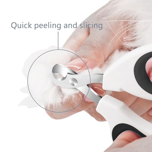 Cats & Dogs Pets Nail Clippers & Trimmers Rabbit Nail Clippers cat Nail Clippers for Indoor Cats cat Claw Clippers with Safety Guard Professional Grooming Tool for Cat Kitten - color: Black