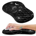 Hokafenle Ergonomic Mouse Pad Wrist Support, Wrist Rest Mousepad for Carpal Tunnel Pain Relief with Integrated Memory Foam Slope Massage Bulge (11.8x7.9 inch,Galaxy - color: KM04-Constellation Galaxy