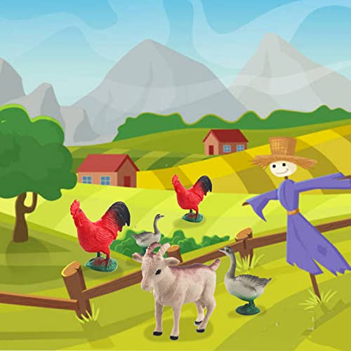 8 Pcs Big Animal Figurines Toys, Farm Realistic Plastic Animals Playset, Educational Preschool Learning Toy Playset for Kids Toddlers - size: 8 Pcs Big Figurines