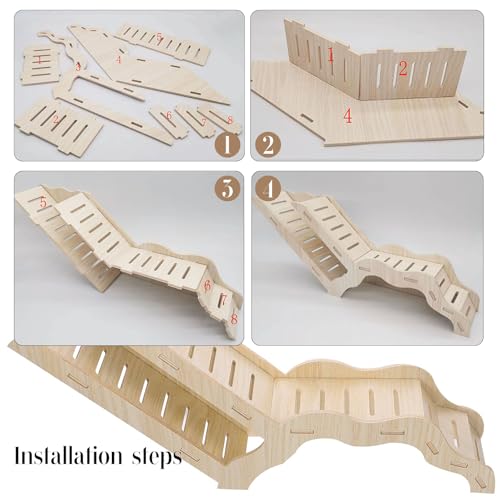 Hamster Tunnel Hamster Hideout Climbing Hamster Ladder,Burying in Hamster for Bedding,for Dwarf Gerbils and Mouse Mice Rat Other Small Animals Etc (Labyrinth Tunnel A-Small) - color: Small A