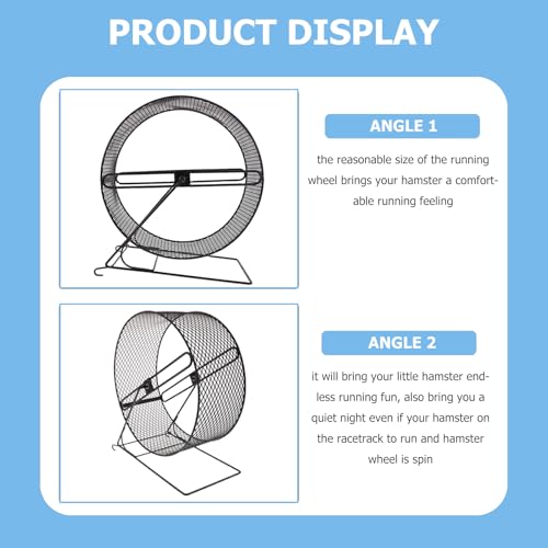 POPETPOP Hamster Exercise Wheel with Rack Silent Running Toy for Hamsters Hedgehogs Squirrels and Guinea Pigs Home Pet Exercise Wheel 11.02 X 10.23 X 5.90 in - size: 26X15X28.5CM