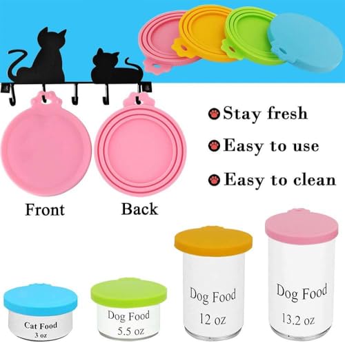 2 Packs Pet Food Cans Lids,Cute Can Lid Dishwasher Safe, Can Covers Most Standard Size Dog and Cat Canned(pink) - color: pink