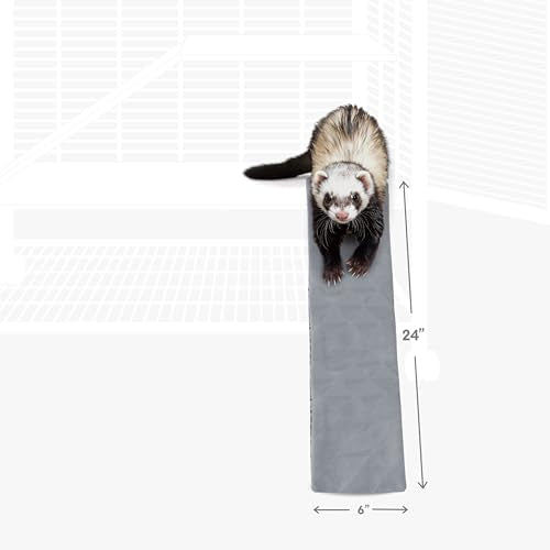 Paw Inspired Fitted Fleece Exit Ramp Cover for Critter Nation Cage, Gray | Exit Ladder Liner for Ferret Nation/Critter Nation Cage, For Ferrets, Rats, Chinchillas, Hedgehogs, Small Animals, Pets - color: Gray, size: Exit Ramp Cover