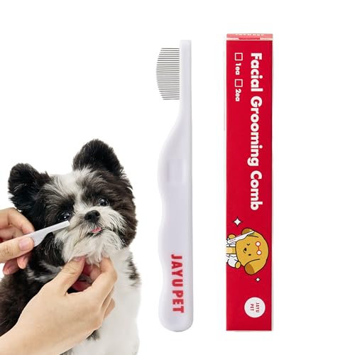 Facial Grooming Comb | Dog Eye Combs, Stress-free Eye Gunk Remover for Dogs & Cats, Pet Facial Brush, Cat Grooming Kit - size: 1ea