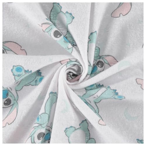 Disney Baby 4-Pack Receiving Blankets — 100% Cotton Flannel, 28" x 28" — Available in Mickey, Minnie, Pooh, Stitch or Angel — Soft Swaddle, Burp & Stroller Blankets — Gift-Ready with Ribbon Bow - color: Stitch