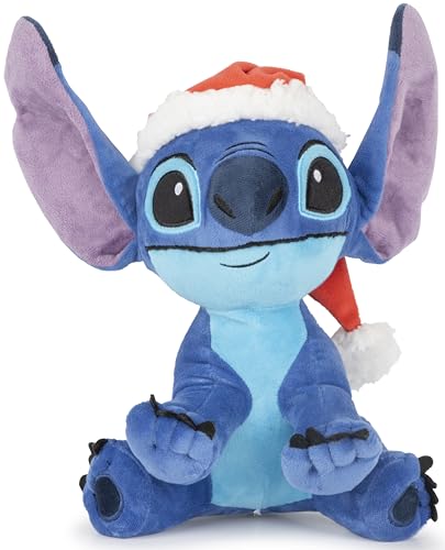 Jay Franco Kids Christmas Hugger Set – 12" Plush Pillow Buddy & 46" x 60" Fleece Throw Blanket, Ultra-Soft Bedding & Travel Set, Holiday Bedroom & Couch Décor, Blue - Stitch - color: Blue - Stitch