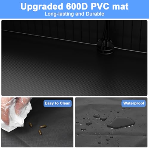 Tresbro Guinea Pig Cage with Waterproof PVC Bottom Liner & One-Hand Release Hook, Triple Fixing C&C Cage for Guinea Pigs, Bunny, Rabbit, Hedgehog, Small Animal Indoor Playpen 48''L x 24''W x 31.5''H - size: 24 Panels-with roof