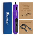 Diamondg Micro Dog Nail Grinder - Quiet Sound with LED Light, Purple | 5-Speed Rechargeable Pet Nail Trimmer for Small & Large Dogs, LCD Display, USB-C Charging, 4hrs. Runtime Rotary Tool - color: Micro - Purple