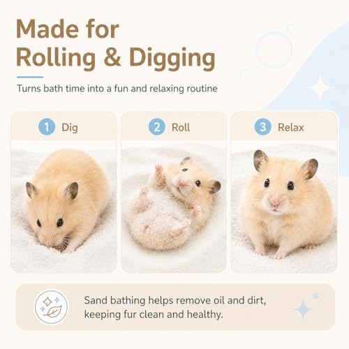 Meow&Woof Bath Sand for Hamster 2.2 lbs Dust Free Desert Sand or Potty Litter Sand for Chinchillas Gerbil Syrian Mice Small Animals Trial Version 2.2 Lbs - color: 2.2 Lbs