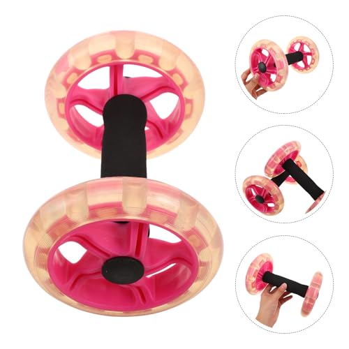 Kisangel 2pcs Dual Ab Roller Wheel, Abdominal Dumbbell Equipment | Sponge Handles for Core Workout Fitness Training Tool for Home Gym Men and Women