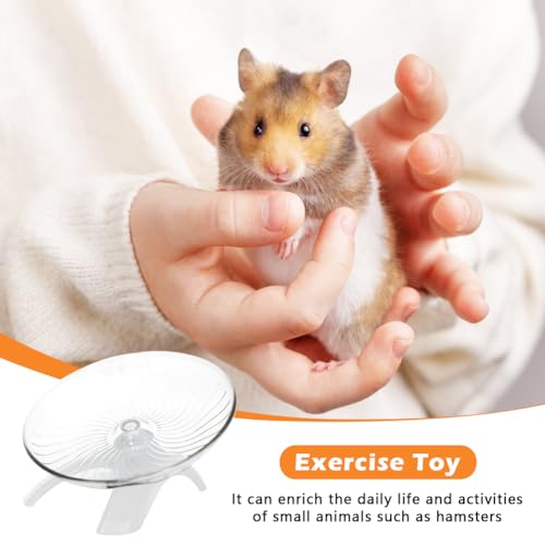 Silent Hamster Wheel,Small Pets Exercise Wheel Hermit Crab Spinner Exercise Running Wheels for Gerbil Ferret Chinchilla and Dwarf Hamster(5.12 inch,Color:White) - color: White, size: 5.12 inch